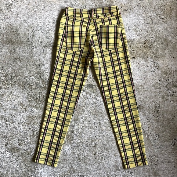 Yellow Plaid Trousers - Picture 4 of 5